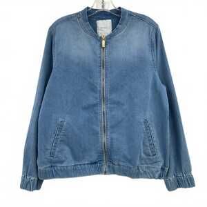 Skinny Girl Blue Denim Bomber Jacket | Women’s S Cotton Blend
